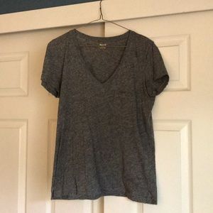Madewell Whisper Cotton V Neck Pocket Tee